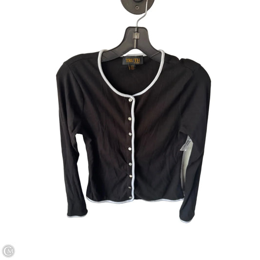 Top Long Sleeve By Truth In Black & White, Size: M