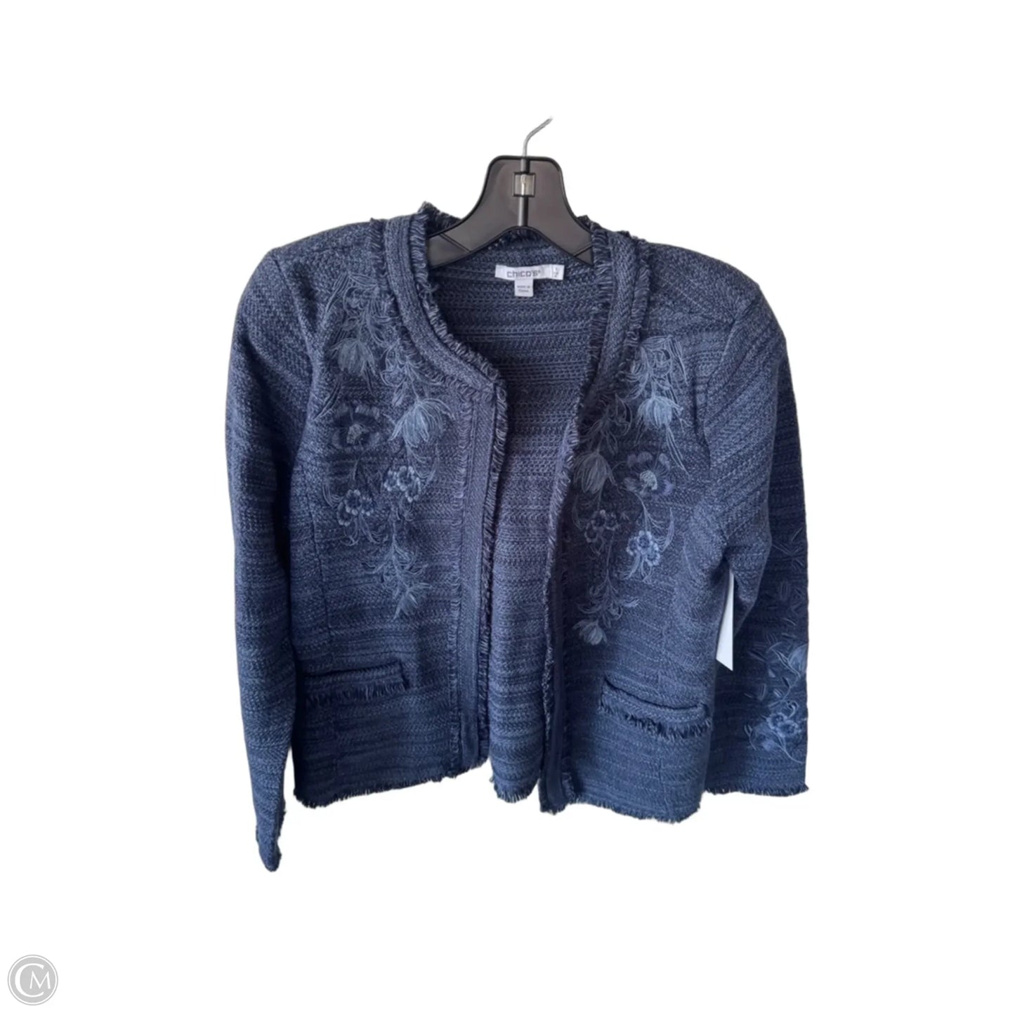 Blazer By Chicos In Blue, Size: M