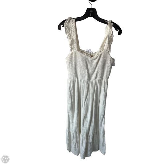 Dress Casual Maxi By Soma In White, Size: L