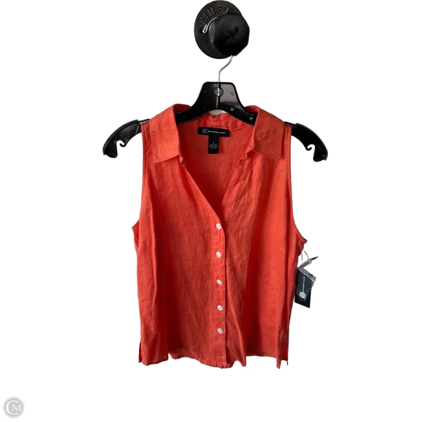 Top Sleeveless By Inc In Orange, Size: S