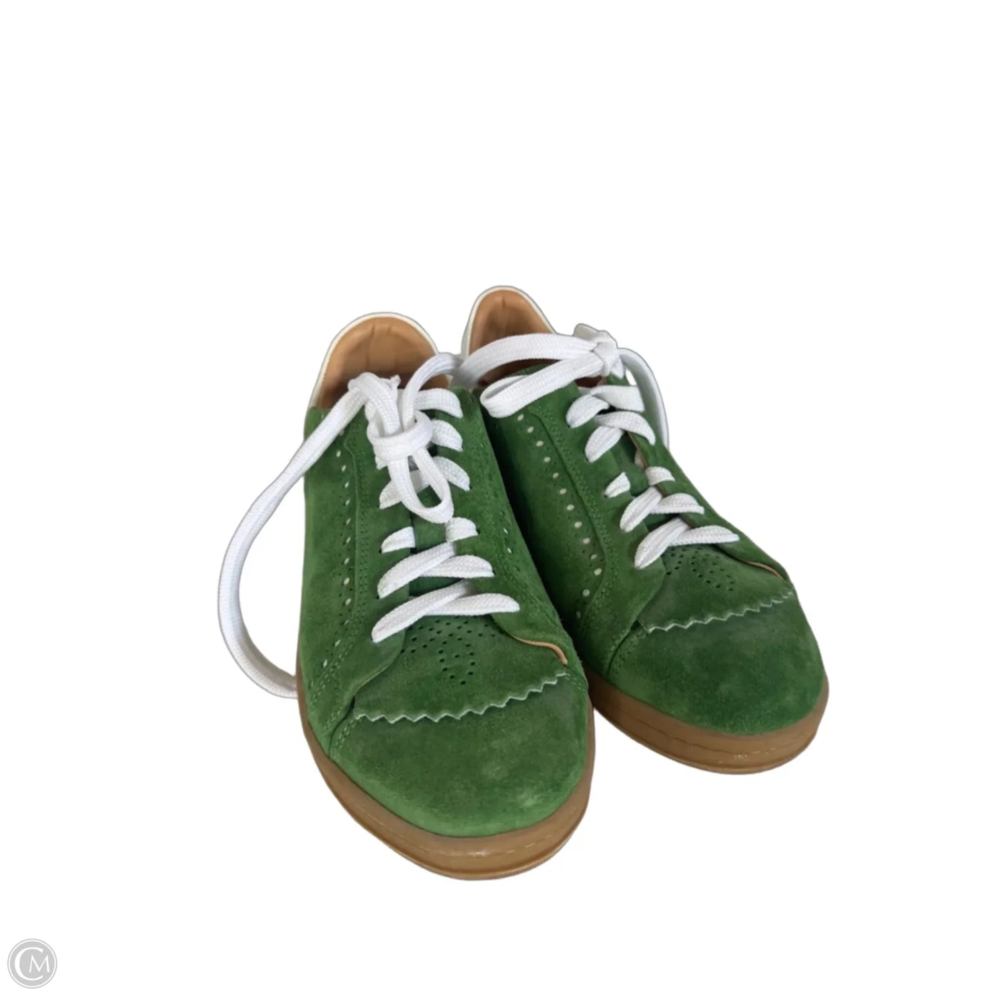 Shoes Sneakers By Cma In Green & White, Size: 5.5