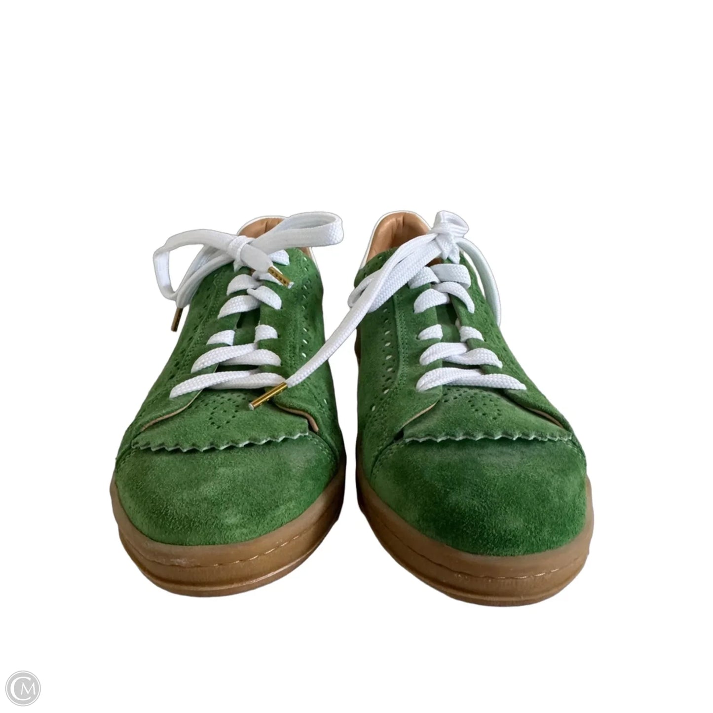 Shoes Sneakers By Cma In Green & White, Size: 5.5