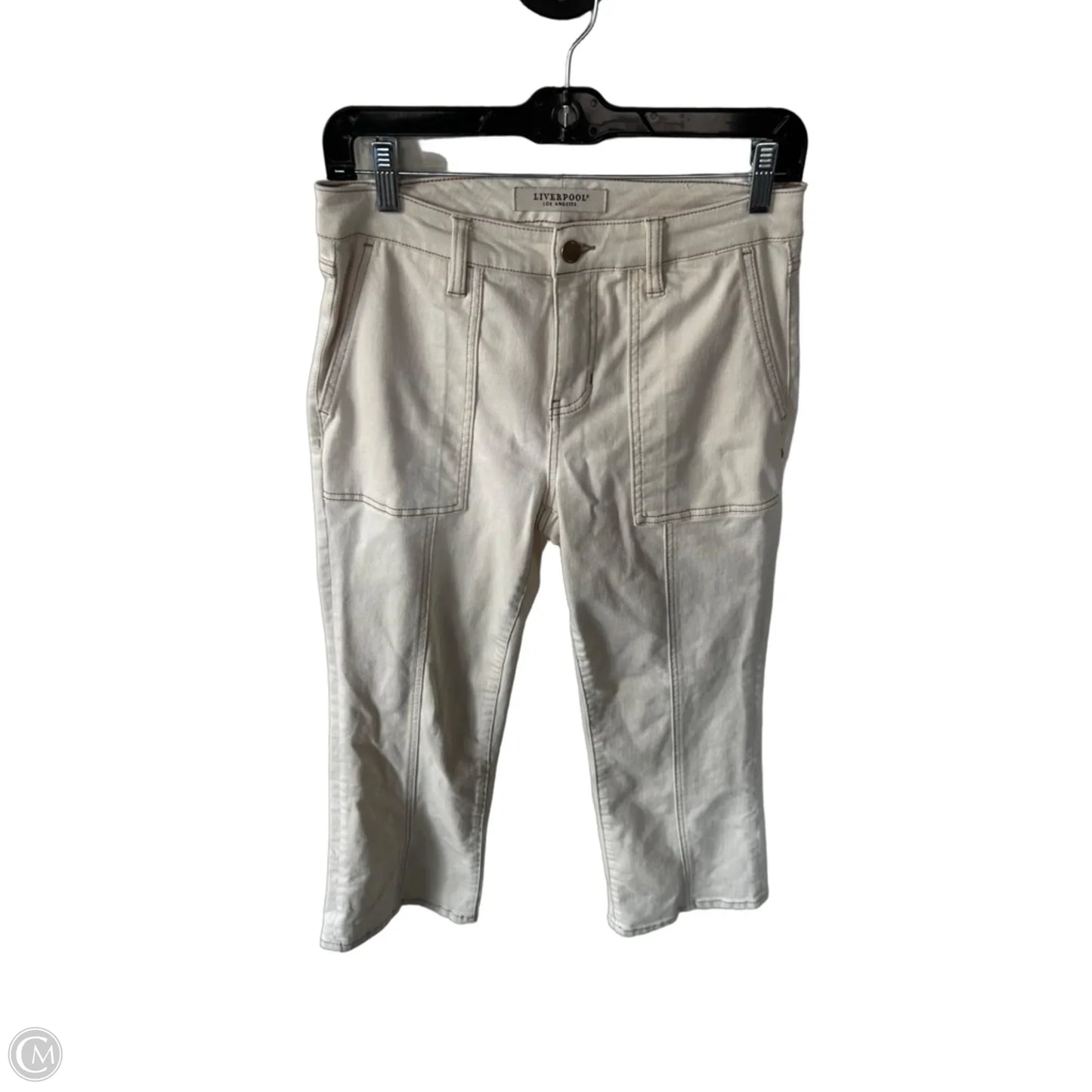 Jeans Straight By Liverpool In Cream, Size: 4