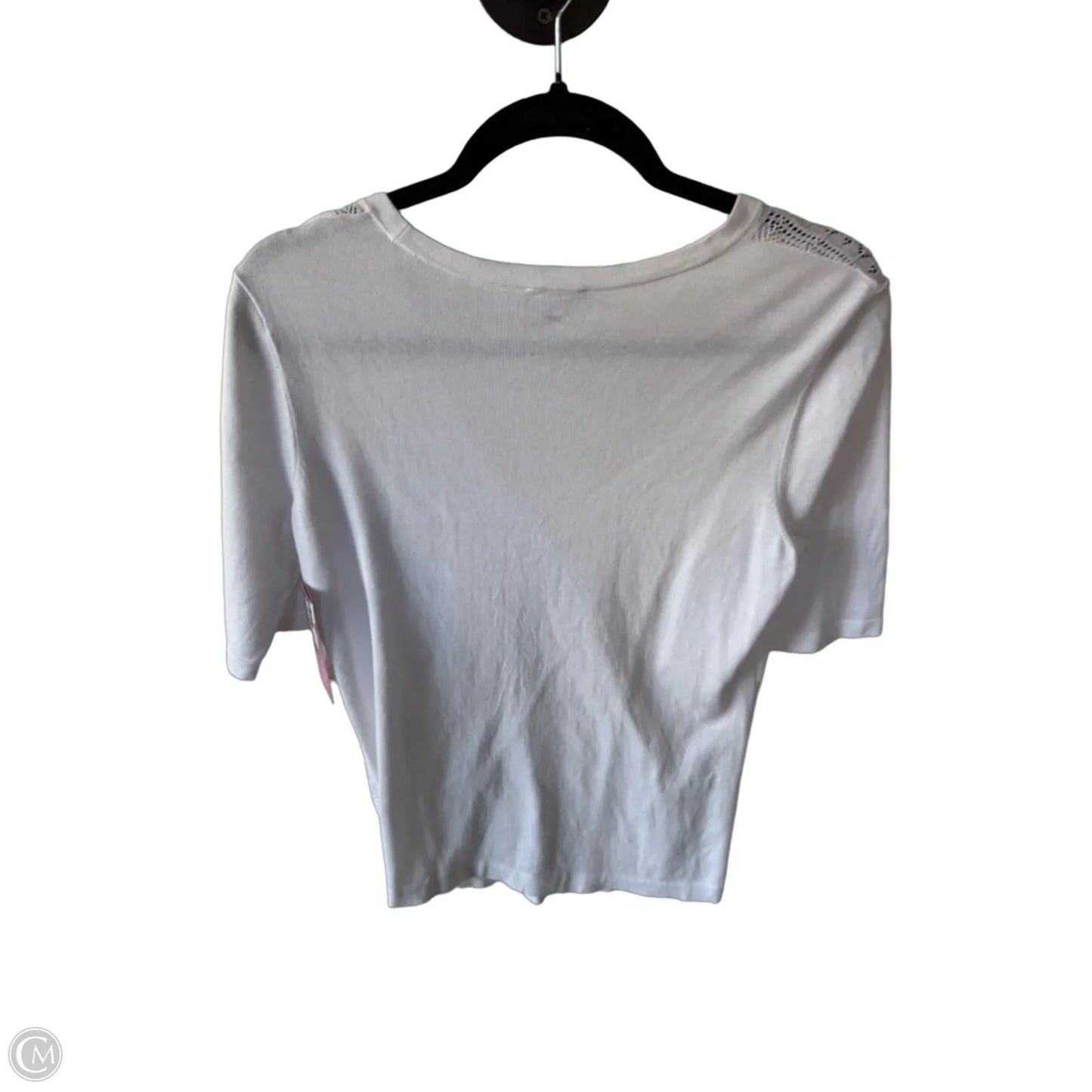 Sweater Short Sleeve By Talbots In White, Size: S