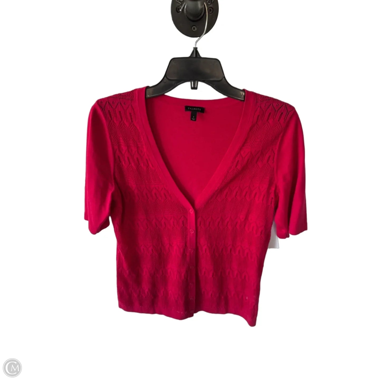 Sweater Short Sleeve By Talbots In Red, Size: S