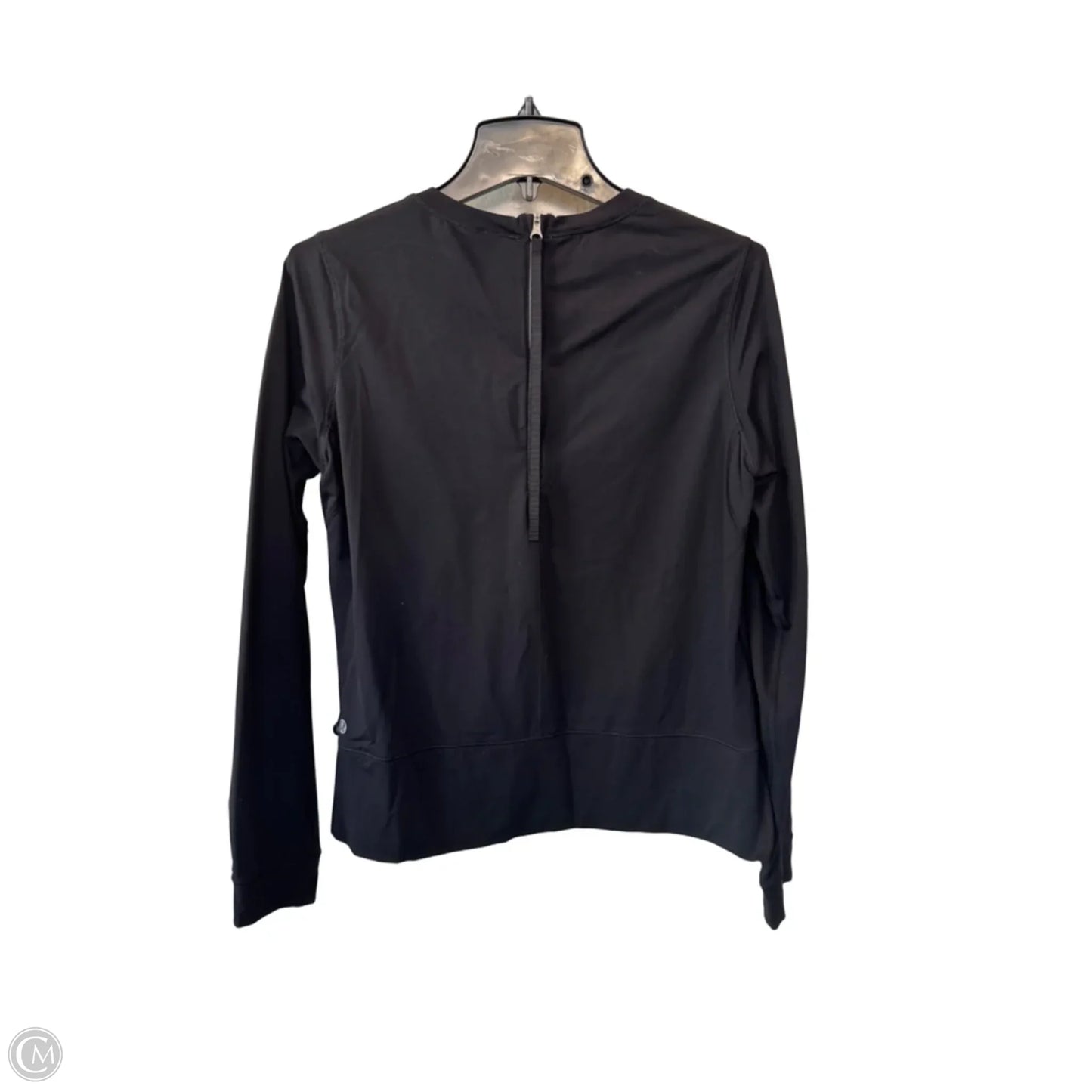 Athletic Top Long Sleeve Crewneck By Lululemon In Black, Size: M