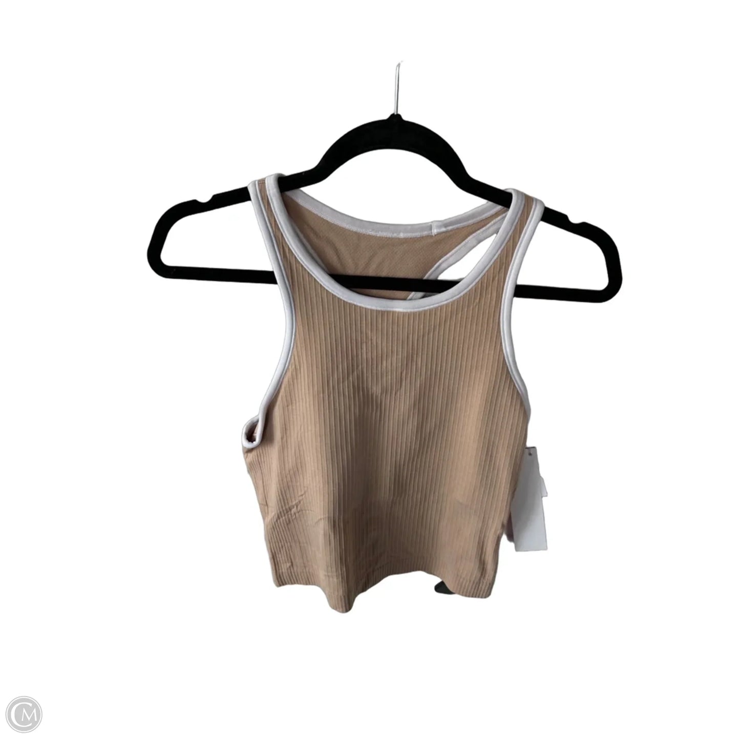 Athletic Tank Top By Lululemon In Tan & White, Size: M