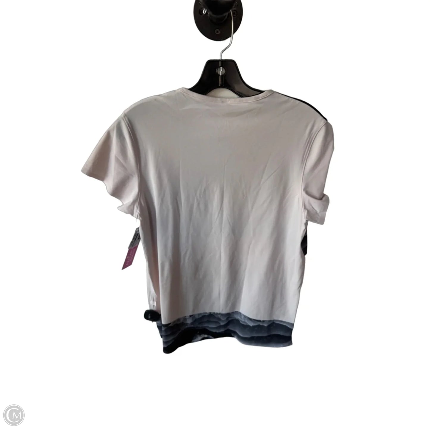 Athletic Top Short Sleeve By Lululemon In Grey & Pink, Size: M