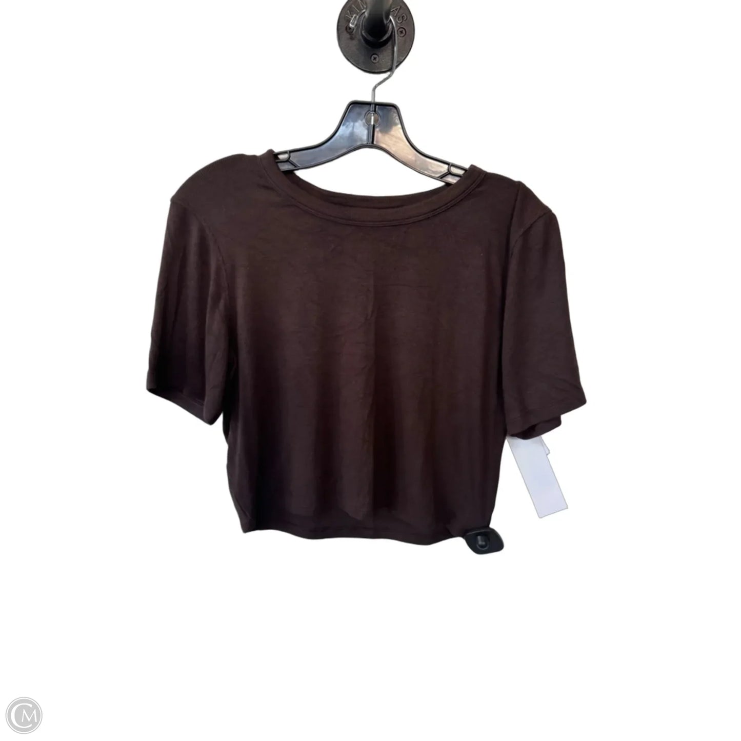 Athletic Top Short Sleeve By Lululemon In Brown, Size: M