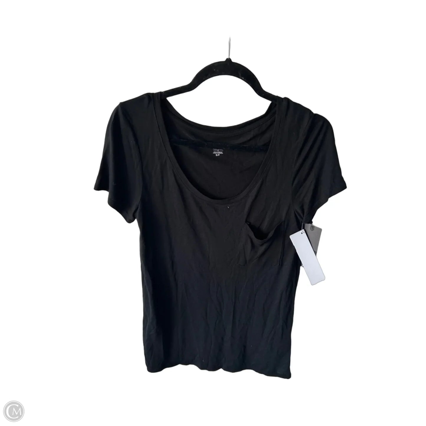Top Short Sleeve Basic By Mossimo In Black, Size: S