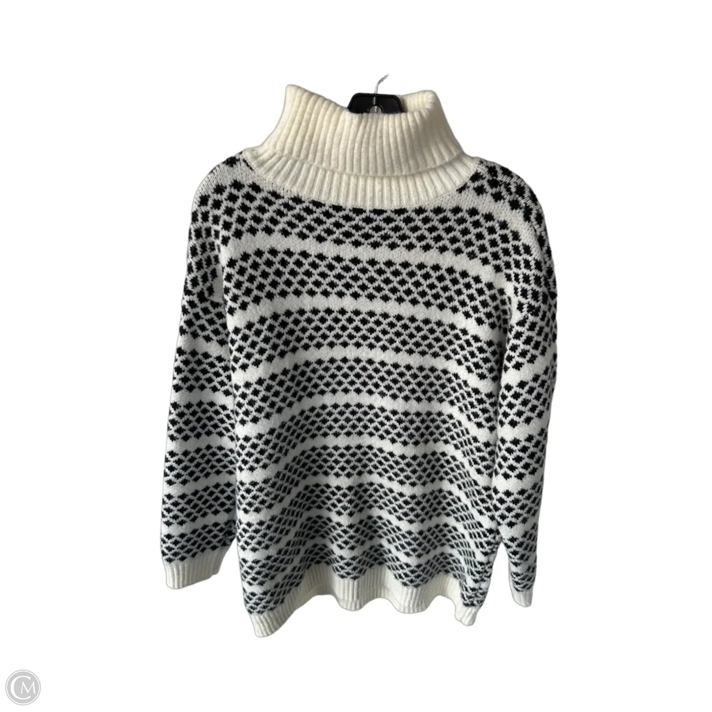 Sweater By Ann Taylor In Black & White, Size: L
