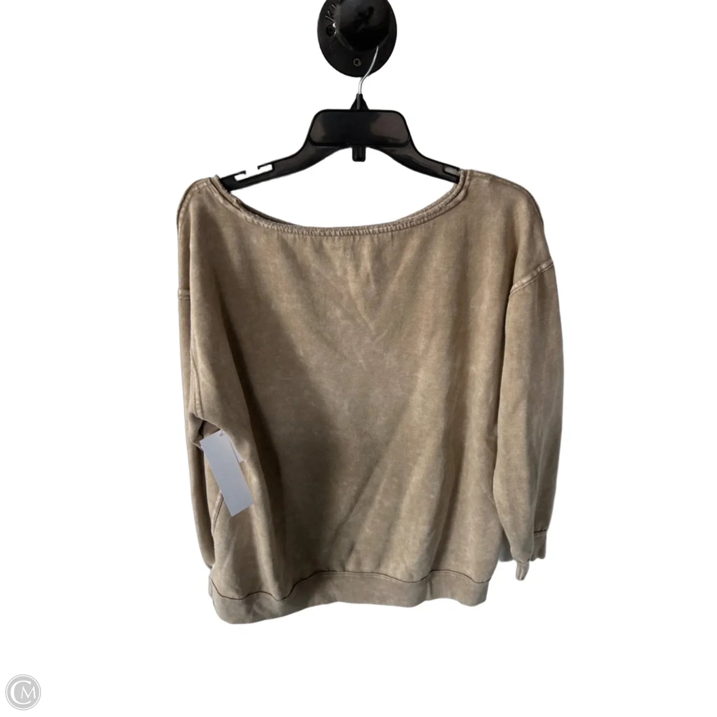 Sweatshirt Crewneck By Clothes Mentor In Tan, Size: L