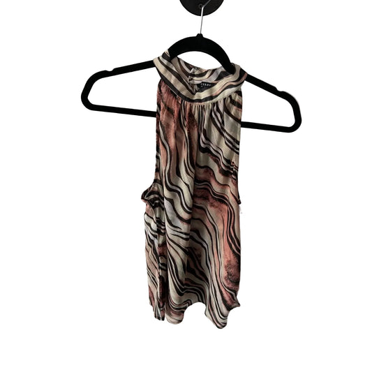 Top Sleeveless By Liverpool In Brown & Tan, Size: S