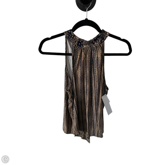 Top Sleeveless By Liverpool In Blue & Brown, Size: S