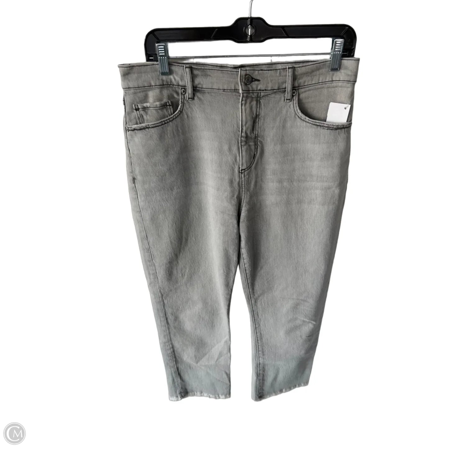 Jeans Cropped By Loft In Grey Denim, Size: 8