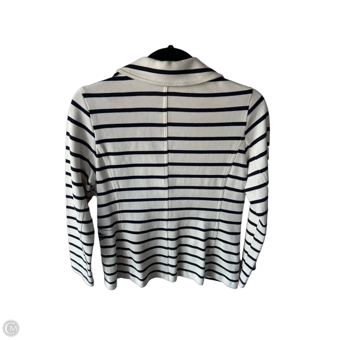 Blazer By Clothes Mentor In Blue & White, Size: S