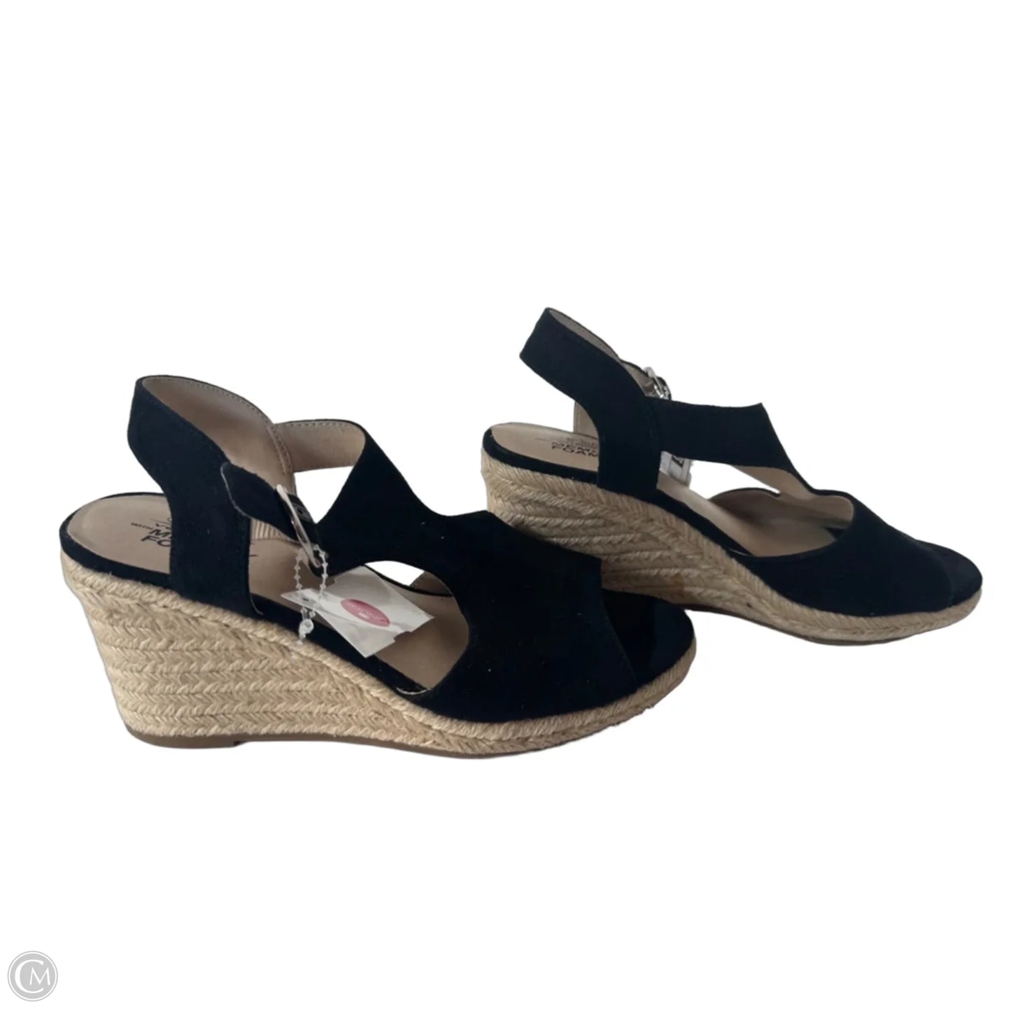 Sandals Heels Wedge By Life Stride In Black, Size: 7