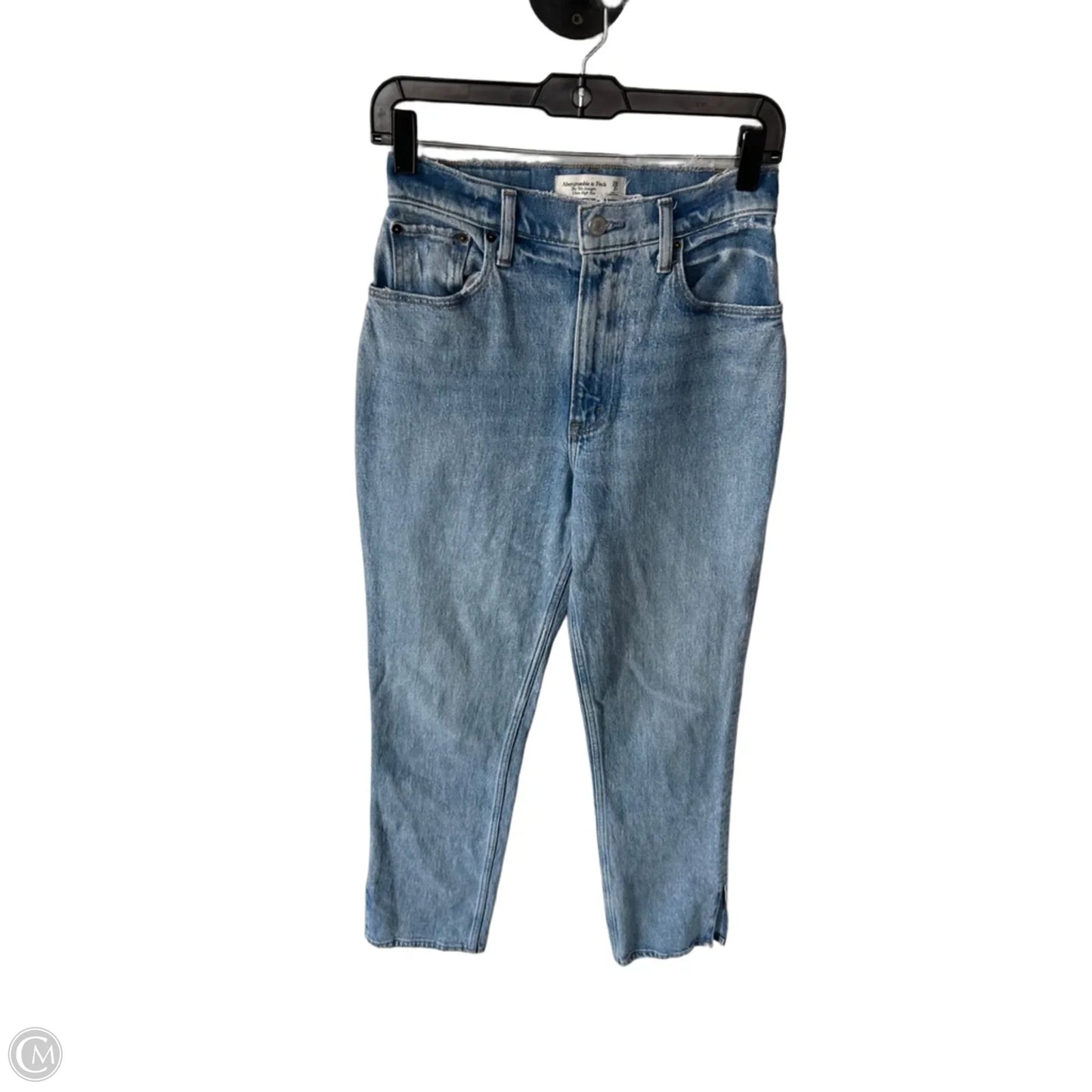 Jeans Straight By Abercrombie And Fitch In Blue Denim, Size: 2