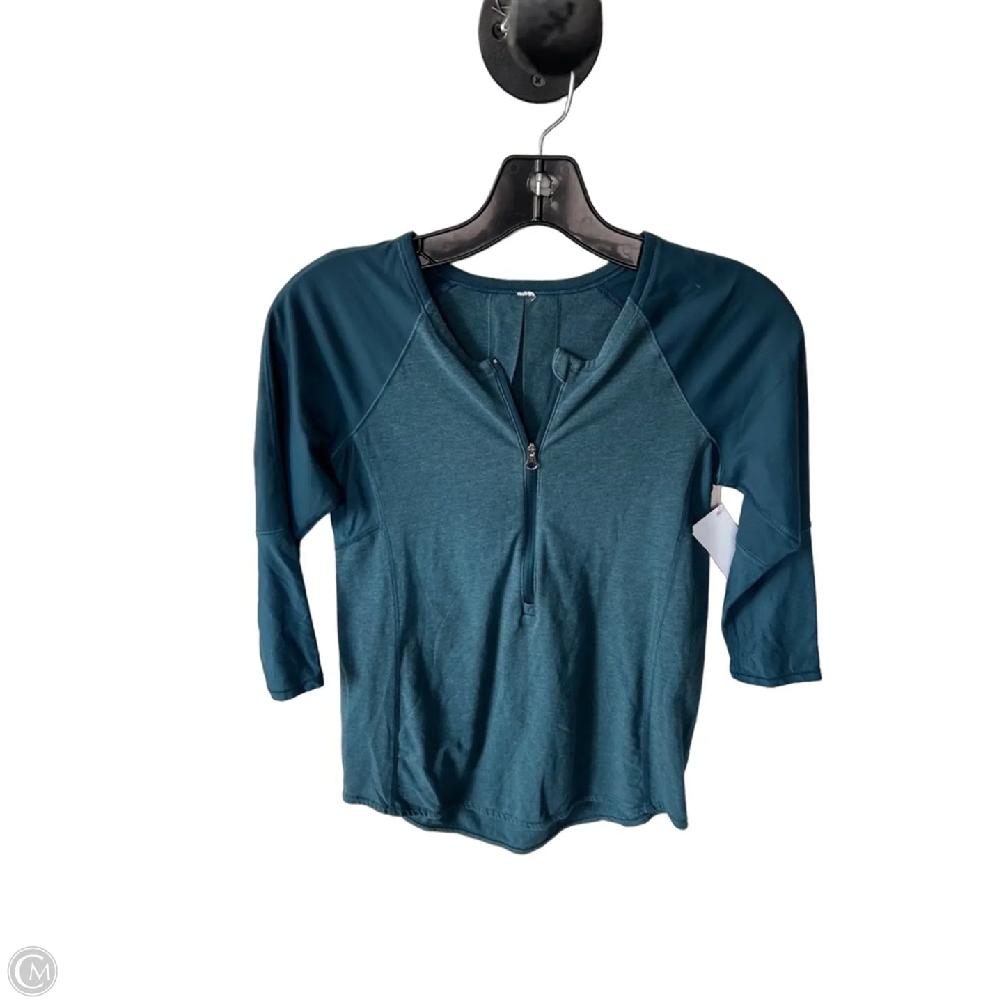 Athletic Top Long Sleeve Crewneck By Lululemon In Green, Size: Xs