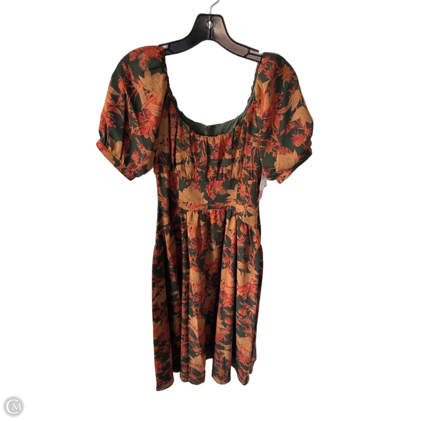 Dress Casual Midi By Chelsea 28 In Grey & Orange, Size: Xs