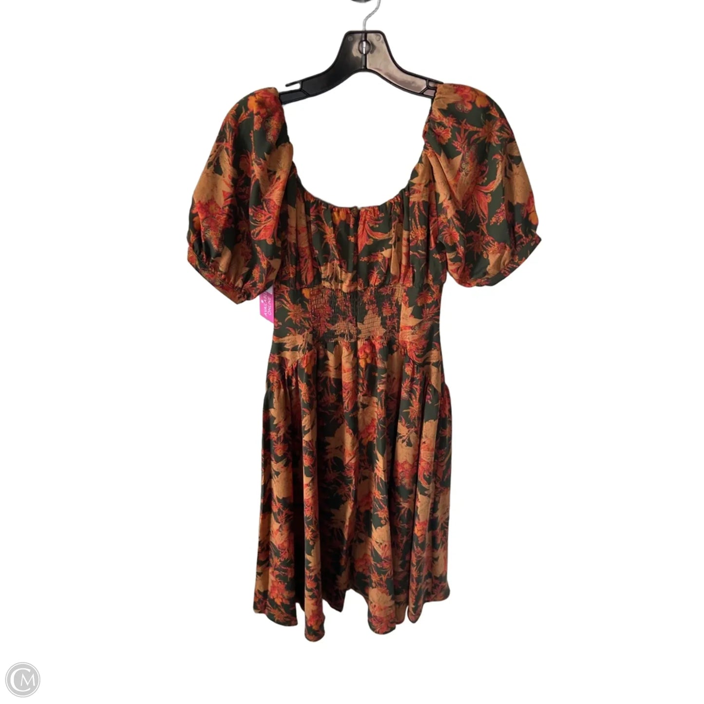 Dress Casual Midi By Chelsea 28 In Grey & Orange, Size: Xs