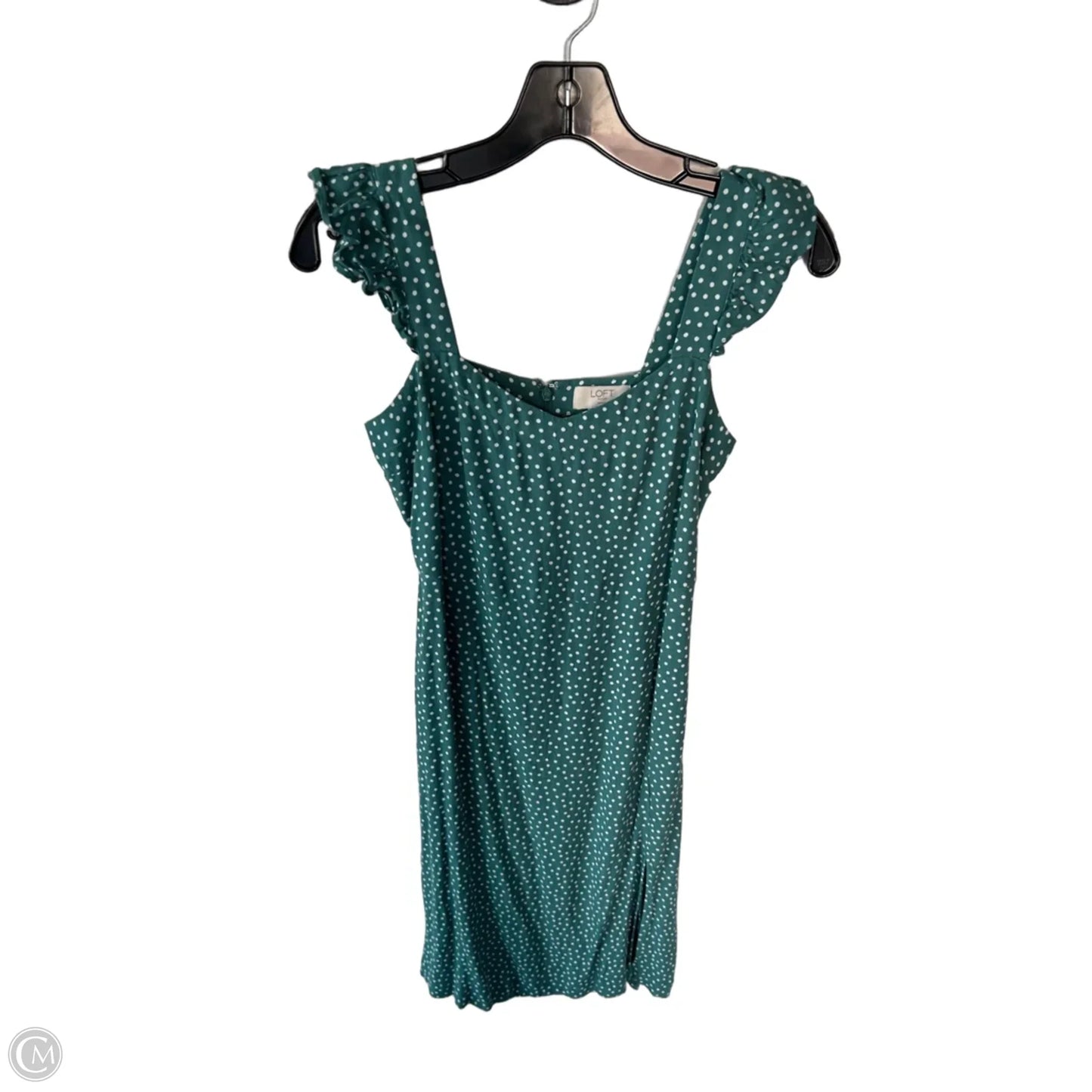 Dress Casual Short By Loft In Green & White, Size: Xxsp
