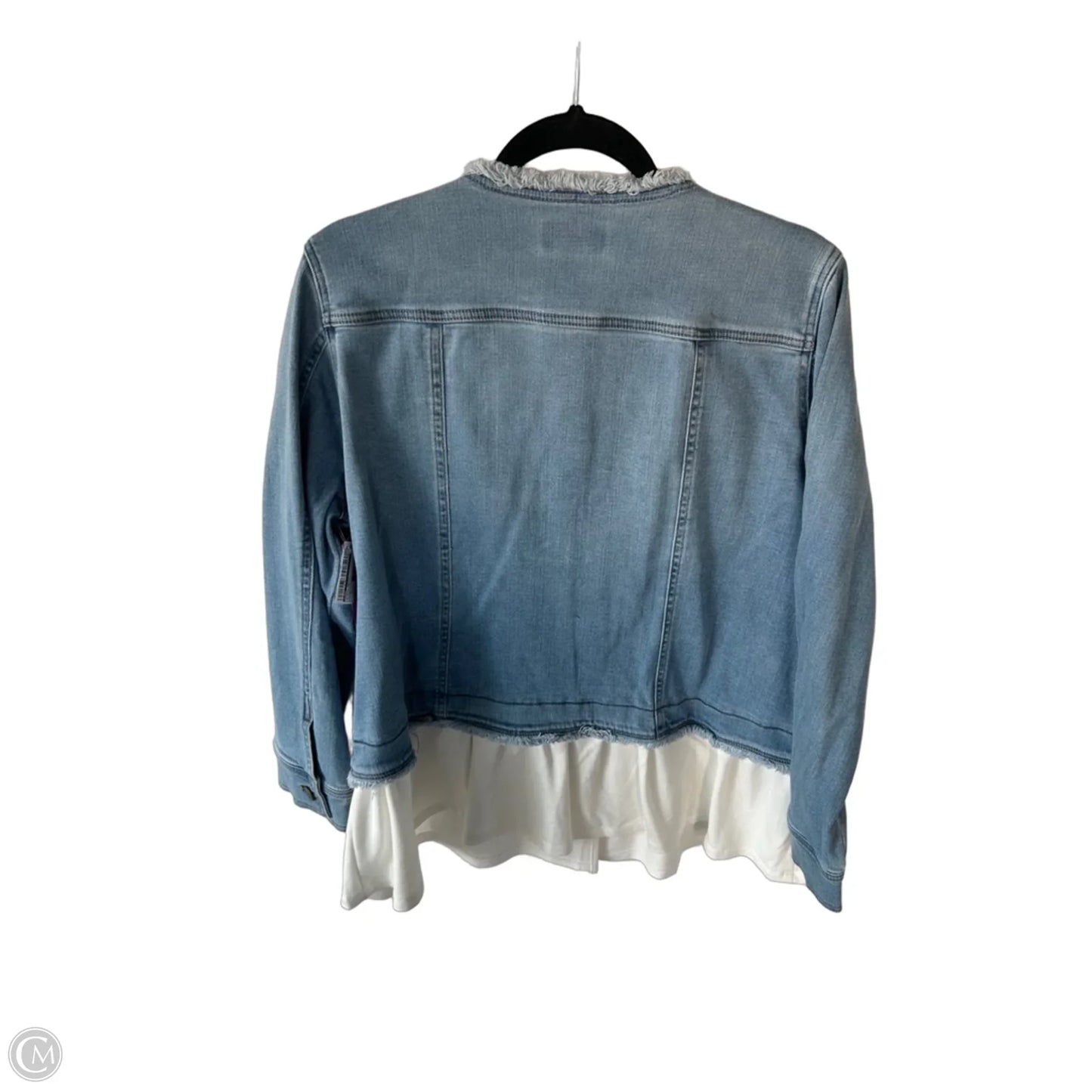 Jacket Denim By Logo In Blue Denim, Size: Xl