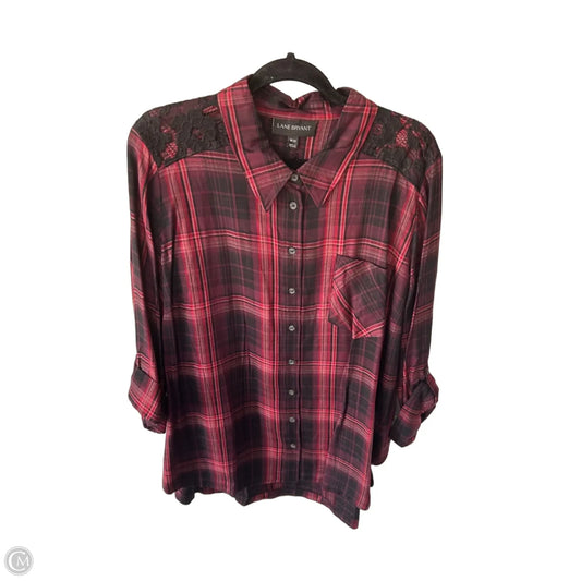 Top Long Sleeve By Lane Bryant In Black & Red, Size: 1x