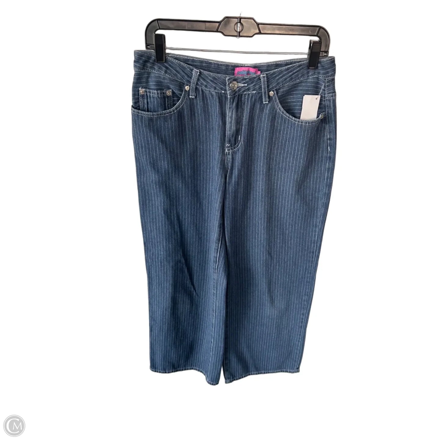 Jeans Wide Leg By Edikted In Blue Denim, Size: M