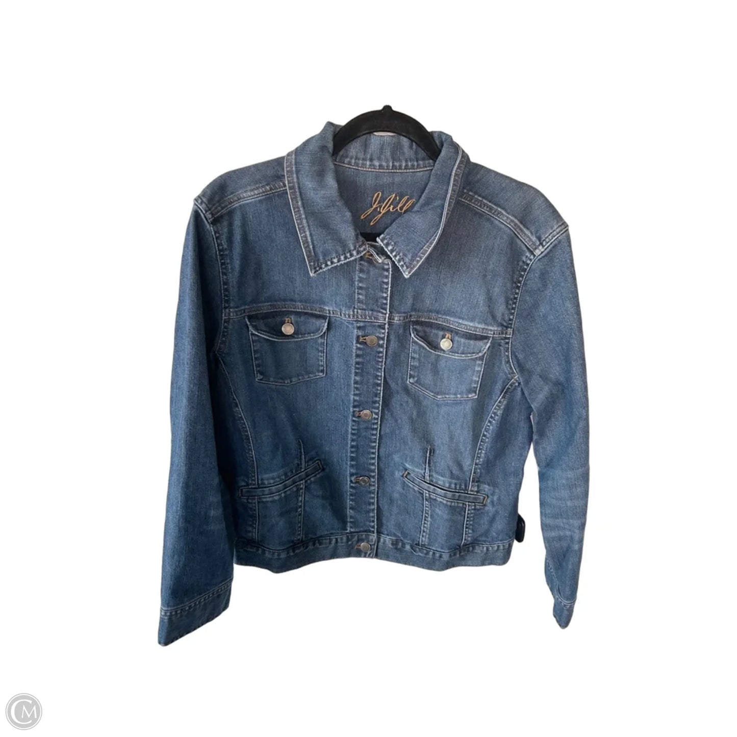 Jacket Denim By J. Jill In Blue Denim, Size: L