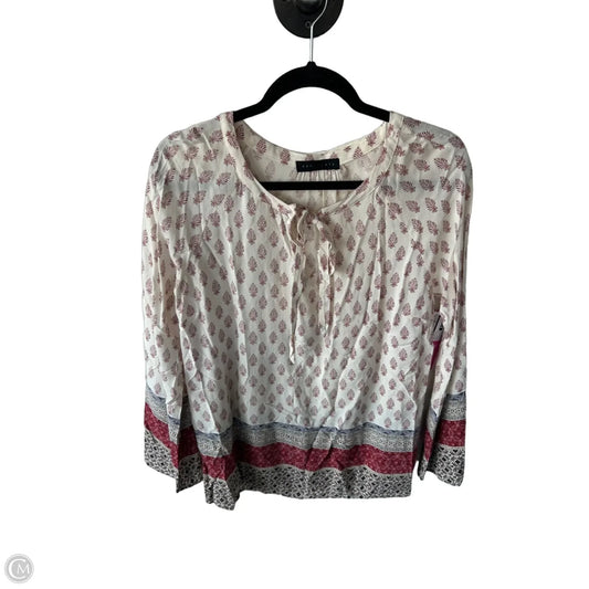 Top Long Sleeve By Sanctuary In Cream & Red, Size: L