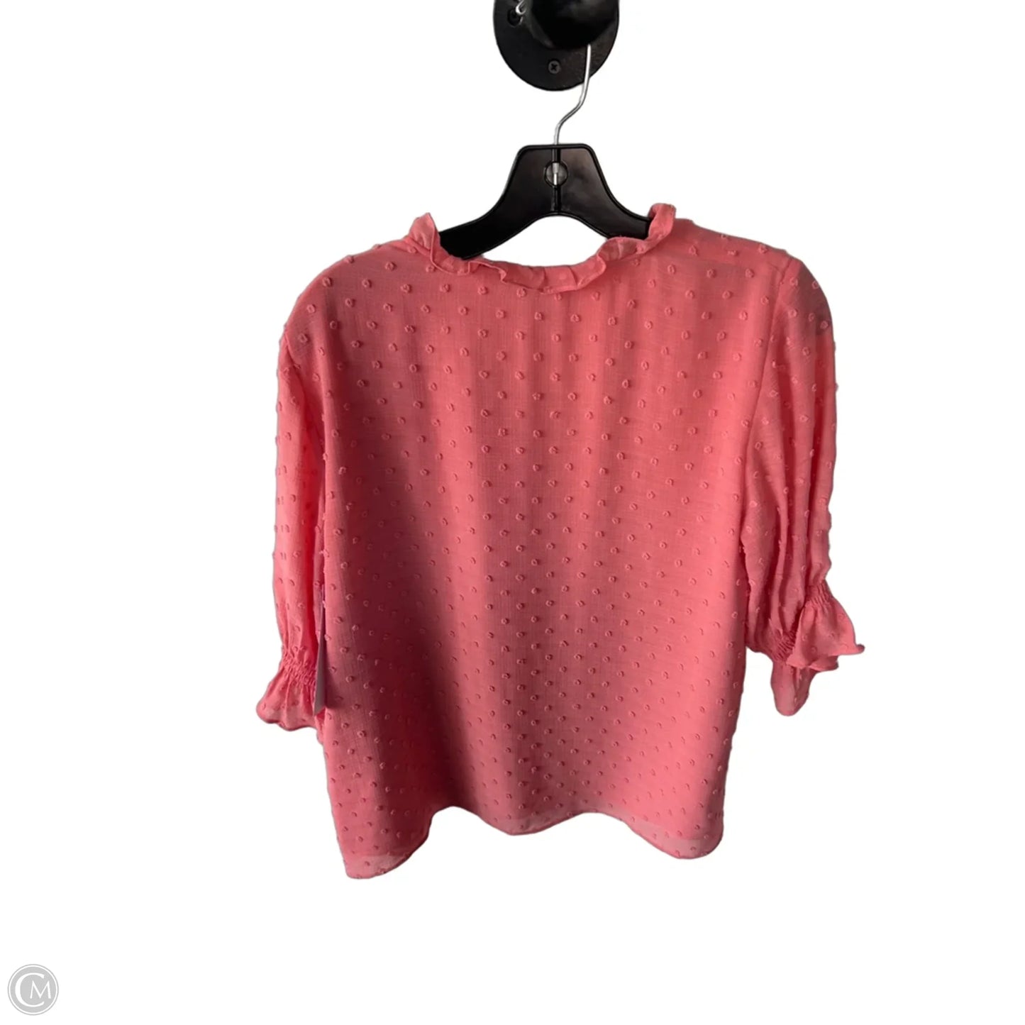 Top Short Sleeve By Cece In Pink, Size: M