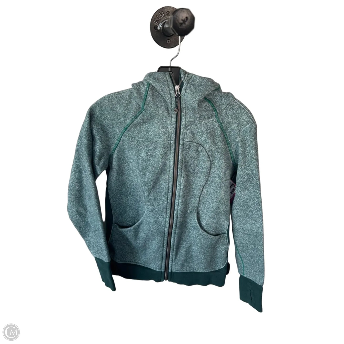 Athletic Sweatshirt Hoodie By Lululemon In Green, Size: S