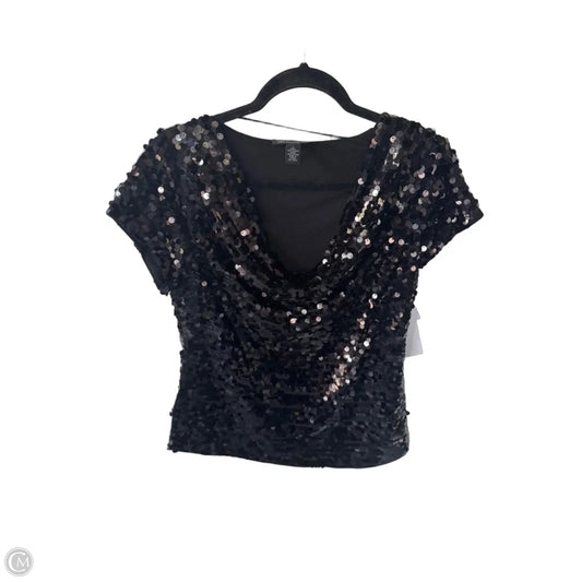 Top Short Sleeve By Inc In Black, Size: L