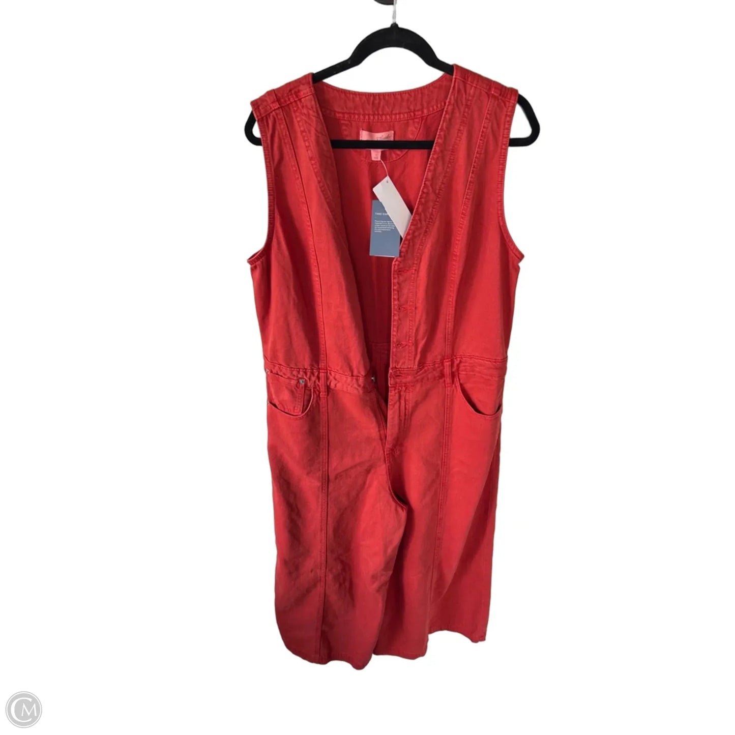 Jumpsuit By Universal Thread In Red Denim, Size: L