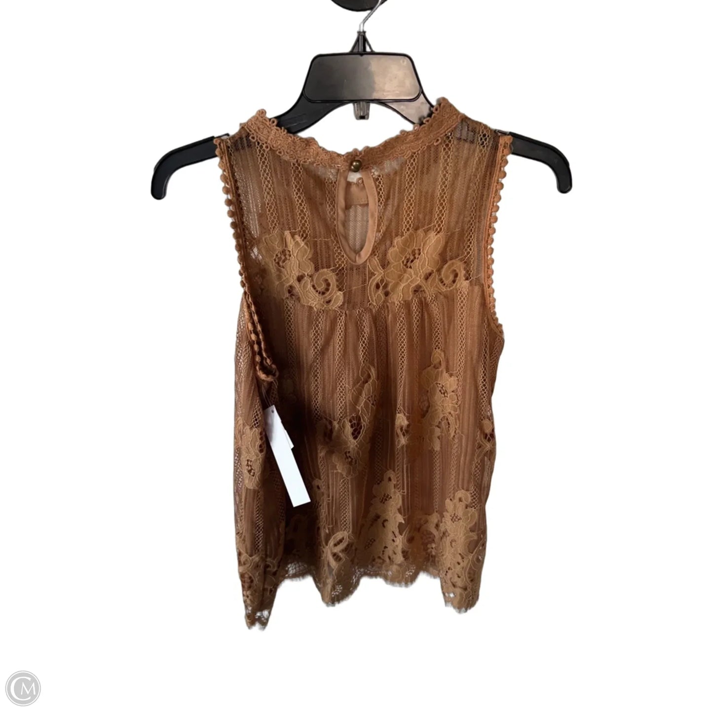 Top Sleeveless By Taylor & Sage In Brown, Size: M
