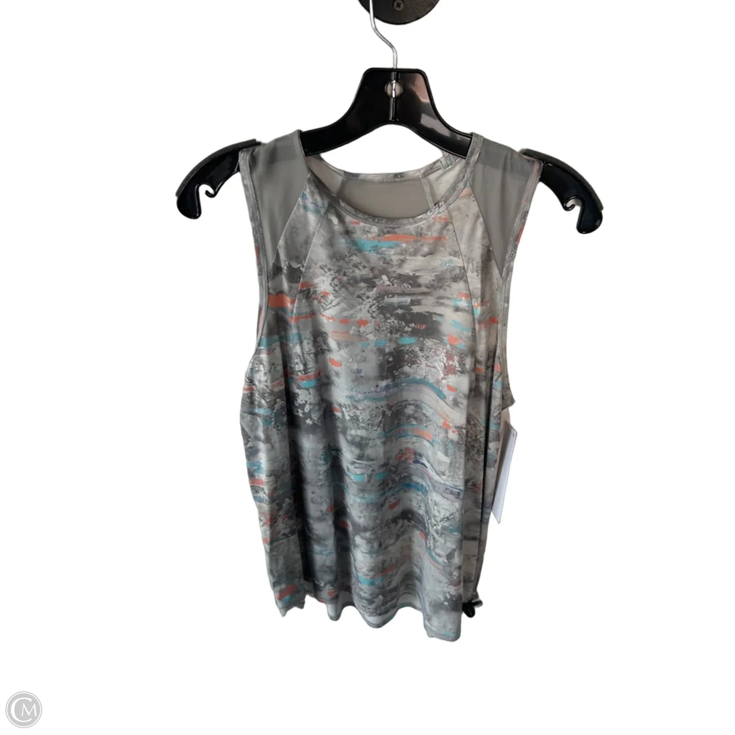 Athletic Tank Top By Lululemon In Grey & Orange, Size: M