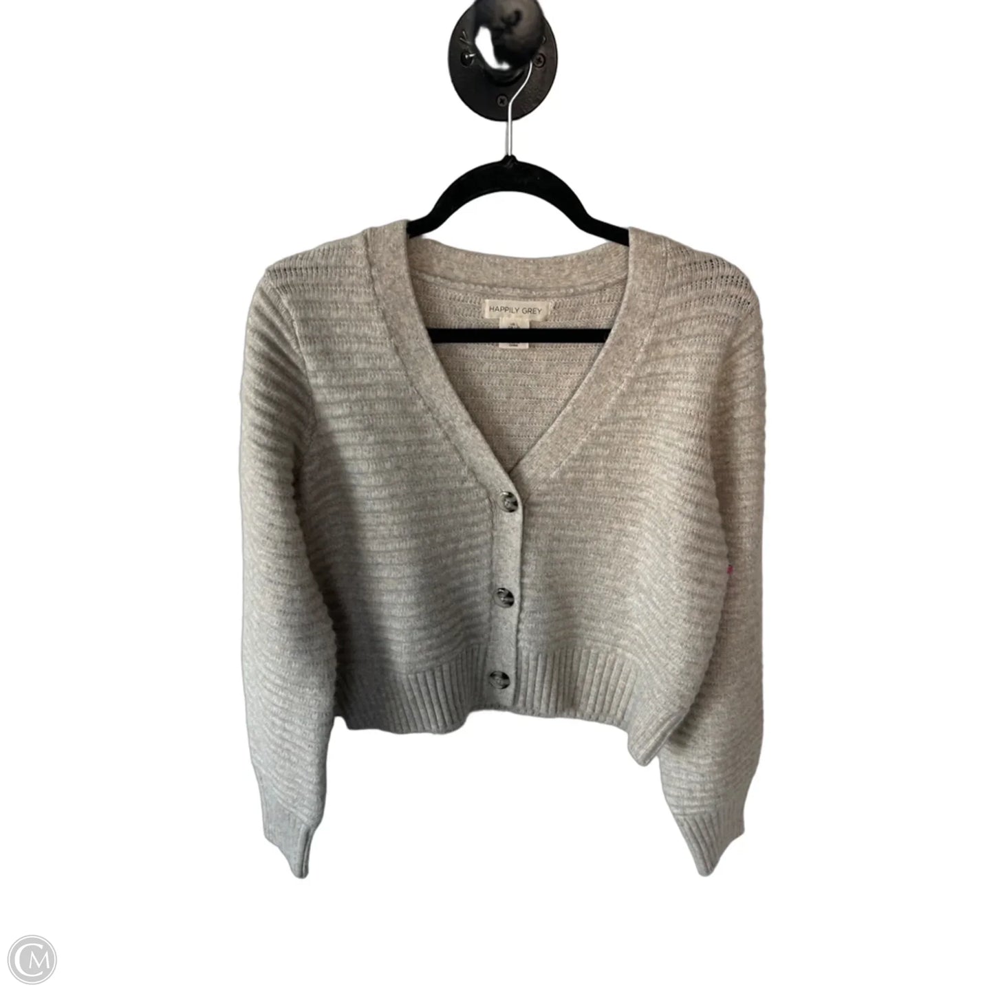 Sweater Cardigan By Happily Grey In Tan, Size: L