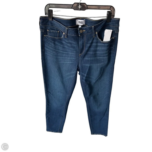 Jeans Skinny By Paige In Blue Denim, Size: 14