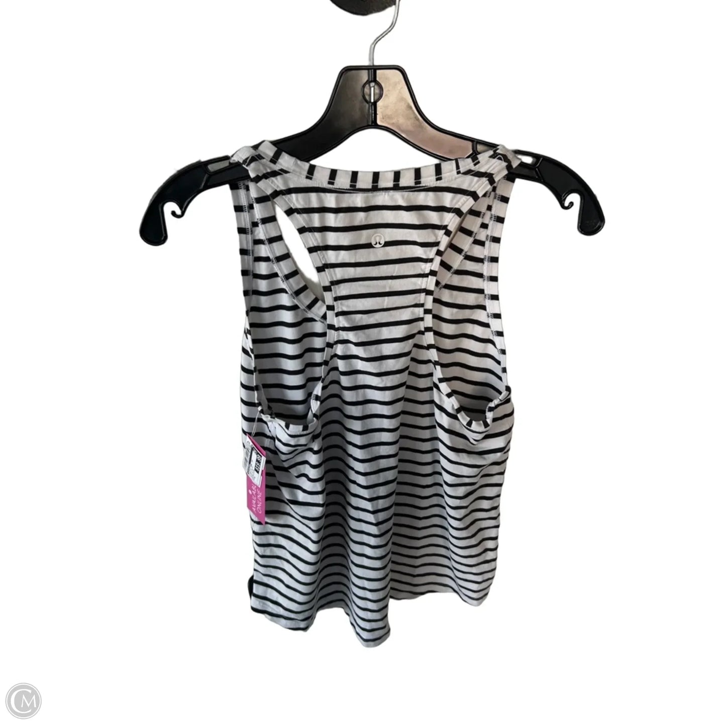 Athletic Tank Top By Lululemon In Black & White, Size: M