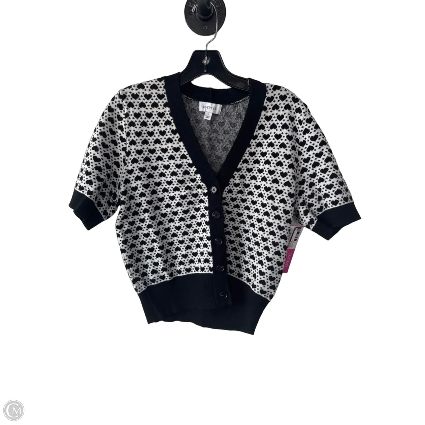 Sweater Short Sleeve By Evereve In Black & White, Size: S