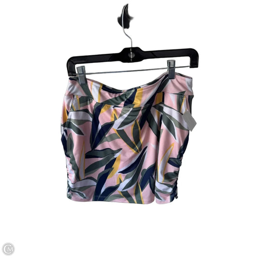 Athletic Skort By Lady Hagen In Green & Pink, Size: M
