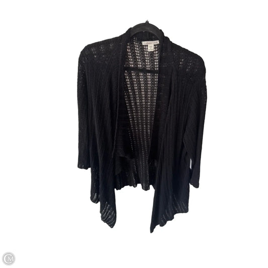 Sweater Cardigan By Coldwater Creek In Black, Size: 1x