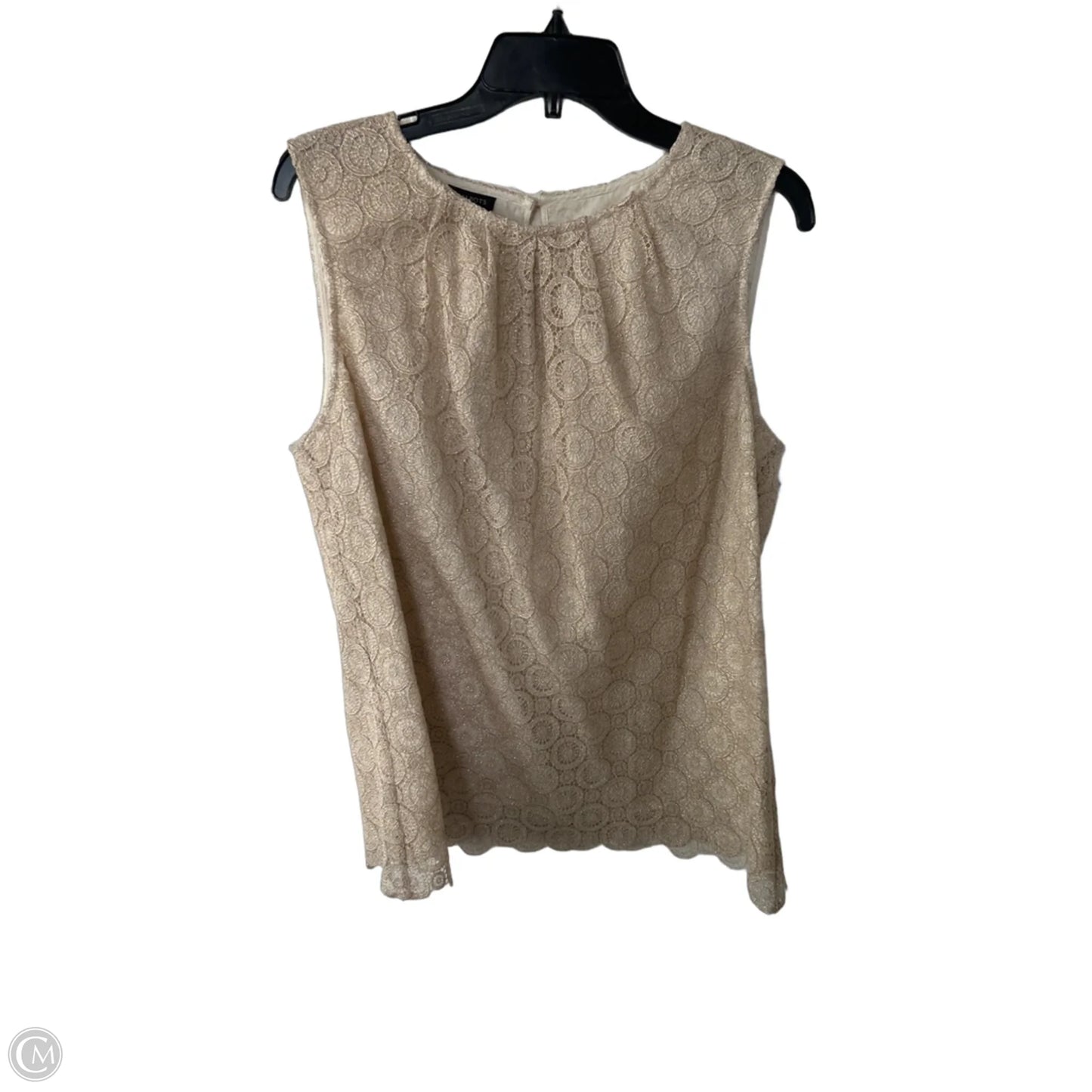 Top Sleeveless By Talbots In Gold, Size: L
