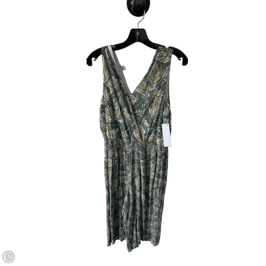 Jumpsuit By Nine West In Green & Yellow, Size: Xl