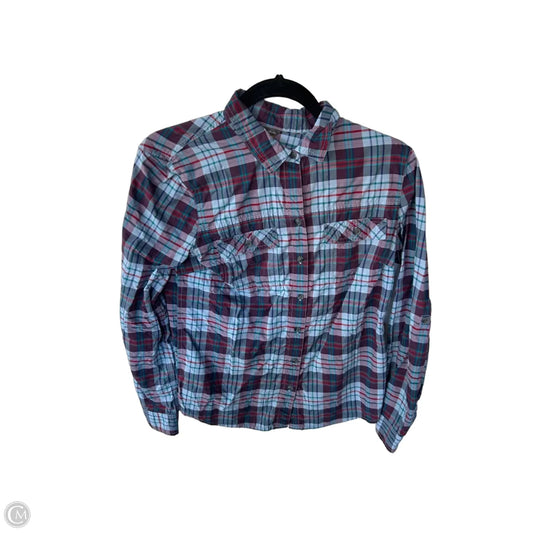 Top Long Sleeve By Eddie Bauer In Blue & Purple, Size: S