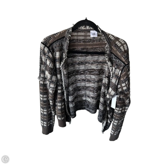 Sweater Cardigan By Cabi In Brown & Grey, Size: M