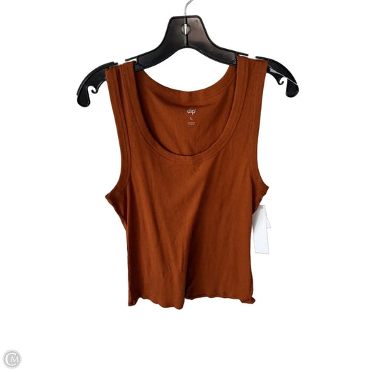 Top Sleeveless Basic By Dip In Brown, Size: L