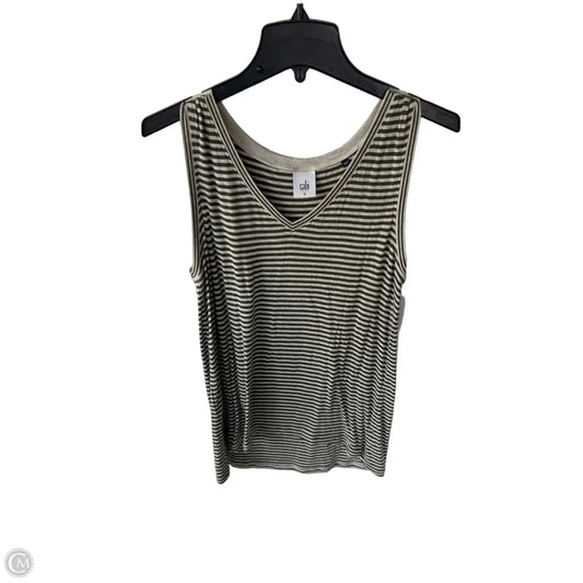 Top Sleeveless Basic By Cabi In Green & Tan, Size: M
