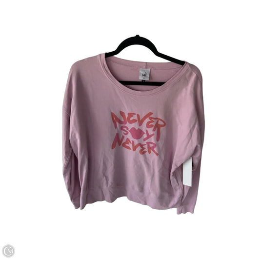 Sweatshirt Crewneck By Cabi In Pink, Size: M